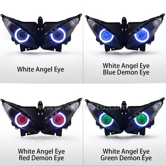 005 Headlight Yamaha Fz6S 2003-2009 Frontlamp Lightings Angel Halo Eye Blue-5 005 Headlight Yamaha Fz6S 2003-2009 Frontlamp Lightings Angel Halo Eye Blue-5